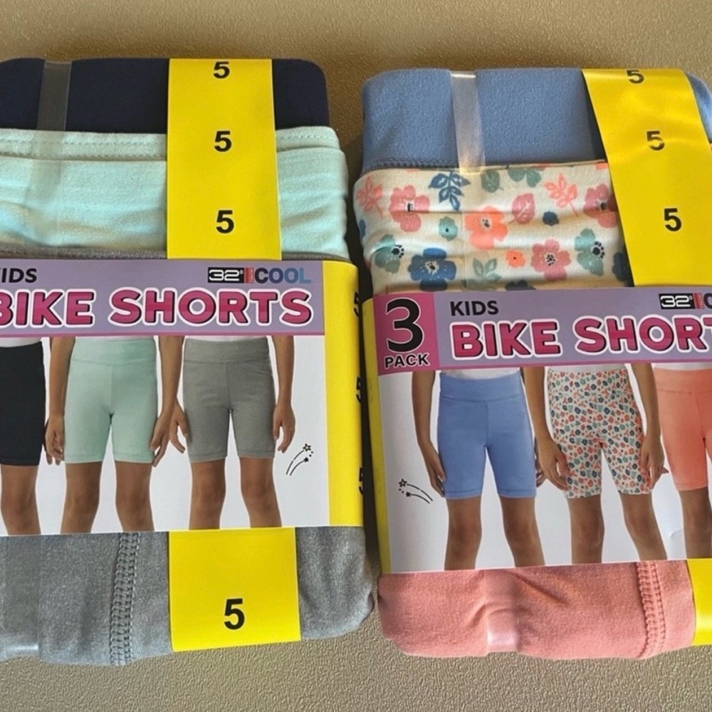 Brand New 32 Degrees Kids Bike Shorts 2-Pack - Size 5